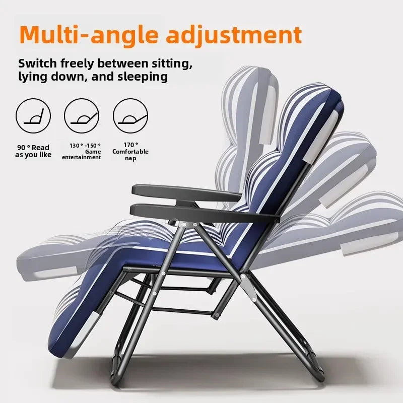 Folding recliner home leisure elderly balcony back chair office lunch break sit and sleep dual-purpose chair Oasis Select