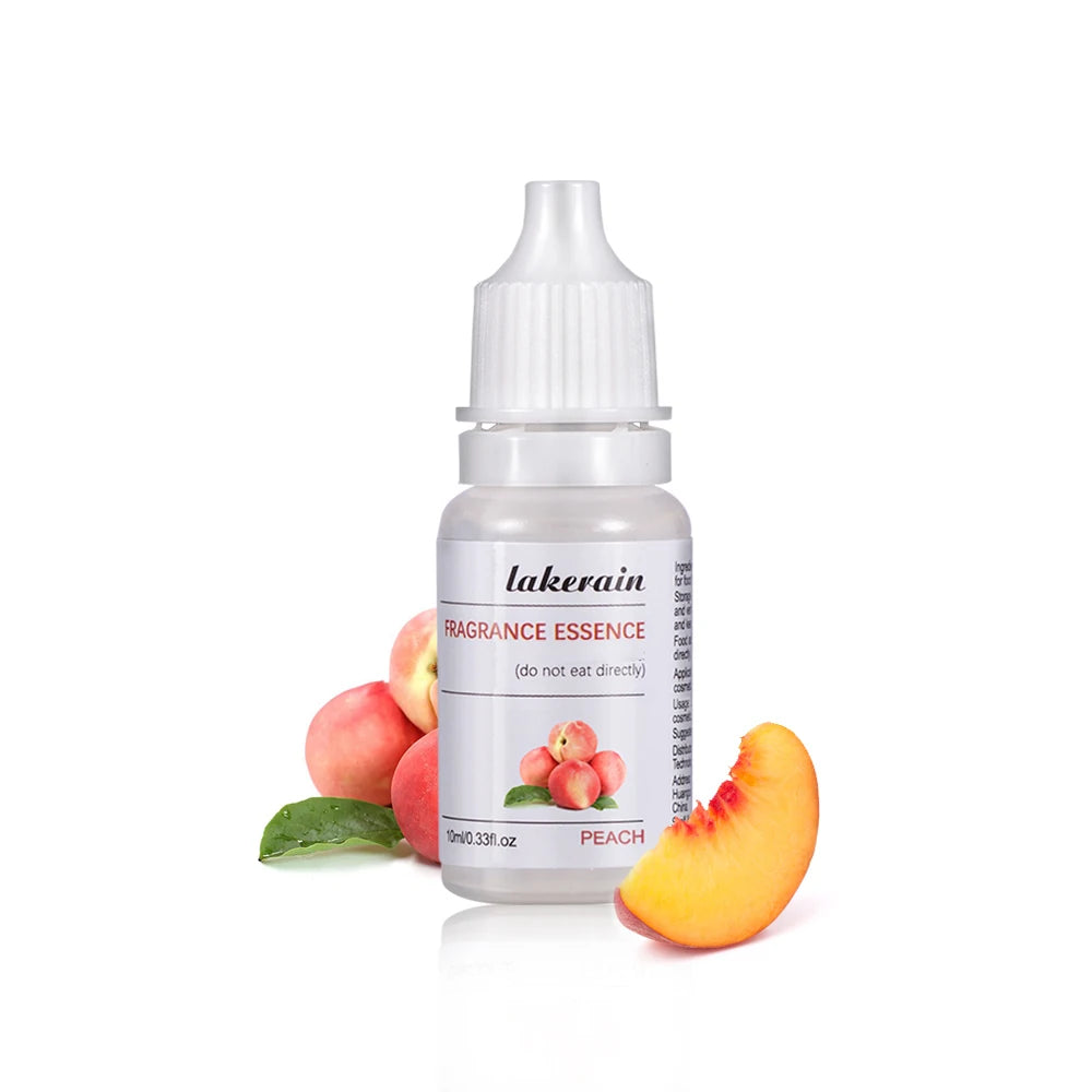 DIY 10ml Pure Fruit Fragrance Oil Diffuser Essential Oils Strawberry Flavor Oil For Lip Gloss DIY Soap Making Lipgloss Essence Oasis Select 18 Peach