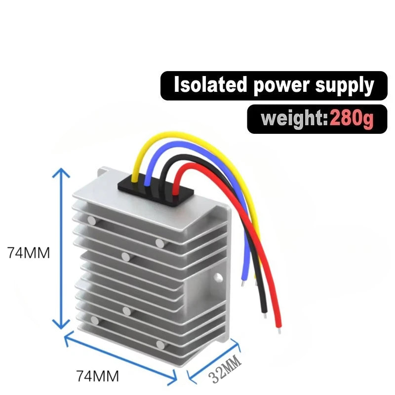Voltage Regulator Transformer Module Isolated DC DC Converter 9-150V to 12V 1-10A 12V24V36V84V96V120Vto12V Buck Power Inverter Oasis Select 10A Silver Isolated 18-45V DC 12V DC