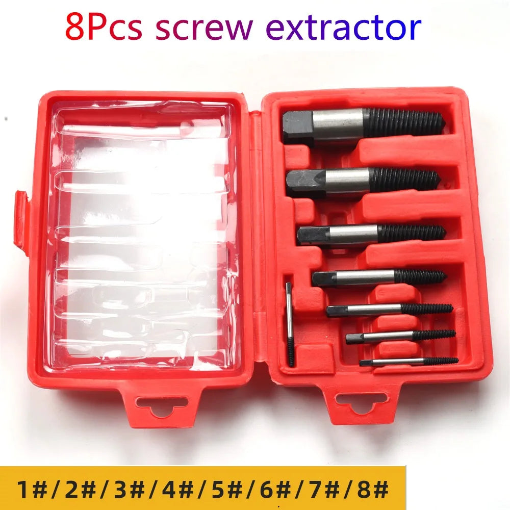 Broken Screw Extractor Drill Bits Set – 5/6/8 Pcs EasyOut Screw Extractor Set Oasis Select Extractor 8Pcs Box Square