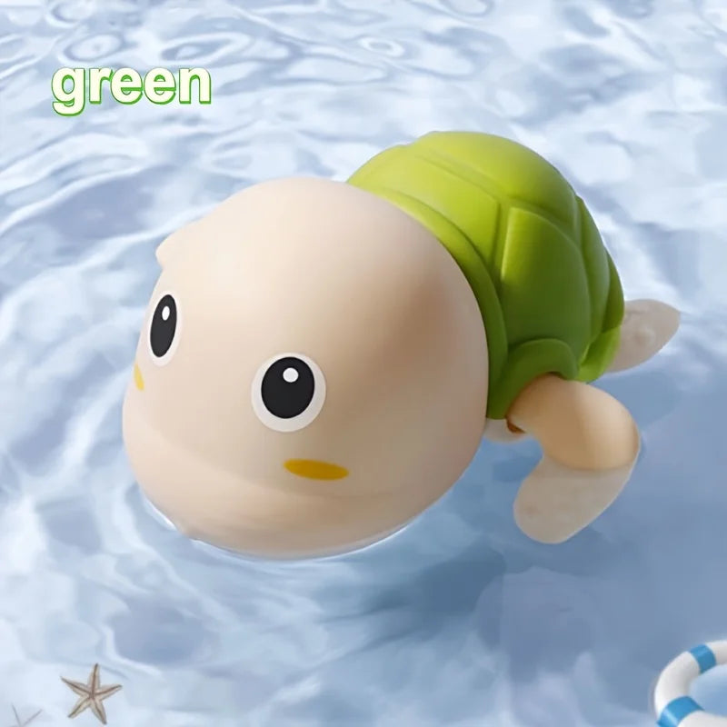 3/1pcs Cute Wind-Up Animal Frog Water Spray Toy,Plastic Bath Toy with Water-Squirting Head for Shower and Swimming Pool Fun Oasis Select green turtle