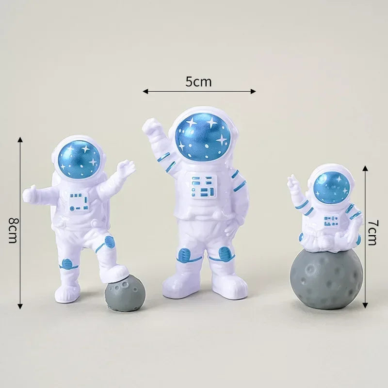 Astronaut Cake Topper Outer Space Birthday Decoration Astronaut Cake Decoration Planet Moon Baby Shower Kids Party mariage doré Oasis Select 03
