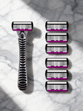 High Quality Man Safety Razor Blade 6 Layer German Stainless Steel Shaving Cartridges Compatible Mach Shaver Oasis Select 1Handle6