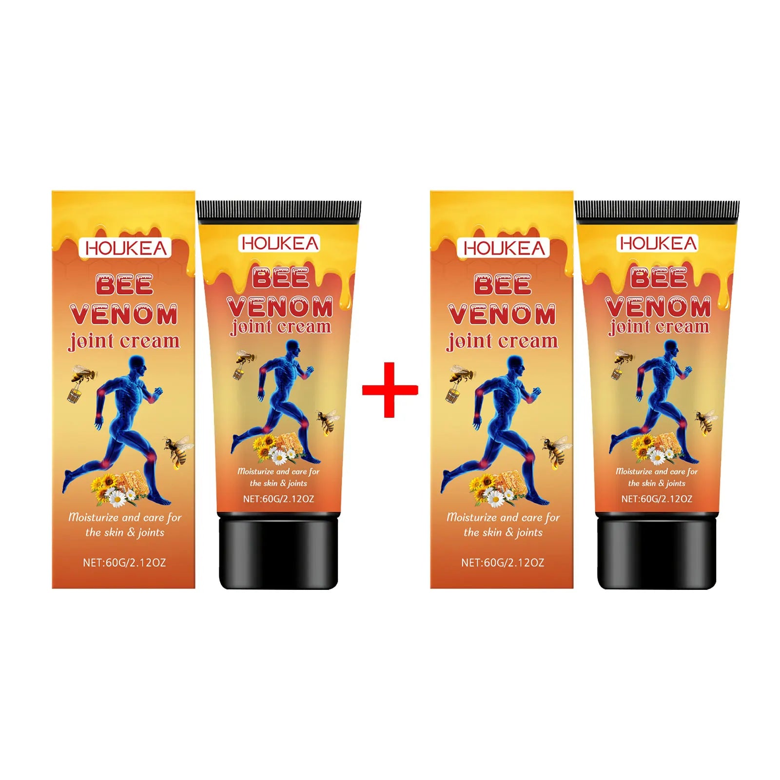 Bee Venom Joint Care Cream Reducing Bone Ache Restoring Shine Soothing Pain For Relief Arthritis Propolis Body Treatment Creams Oasis Select 60g Boxed X 2PCS