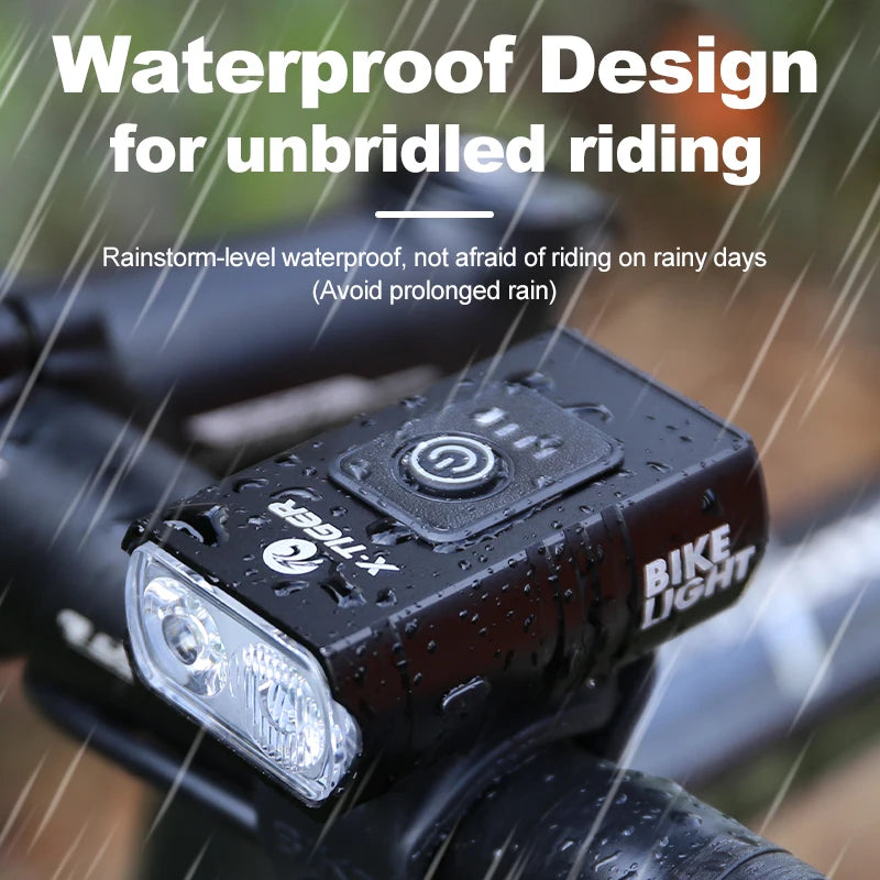 X-TIGER Bicycle Light 1200LM Front Lamp USB Rechargeable LED Mobile Power Supply Waterproof Mountain Bike Headlight Bicycle Acce Oasis Select