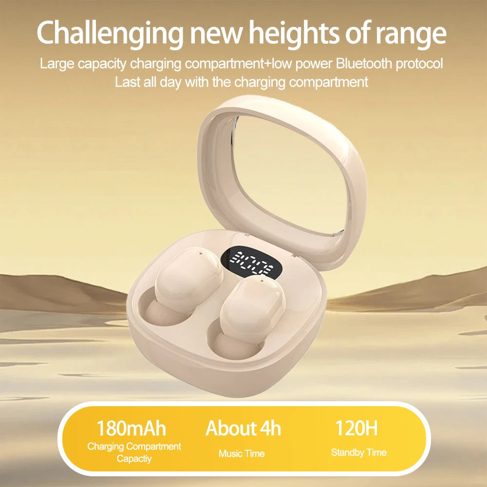 VIKEFON Bluetooth 5.3 Earphones Mini Headphones TWS Wireless Earbuds HIFI Stereo Noise Reduction Heasets with Microphones Oasis Select