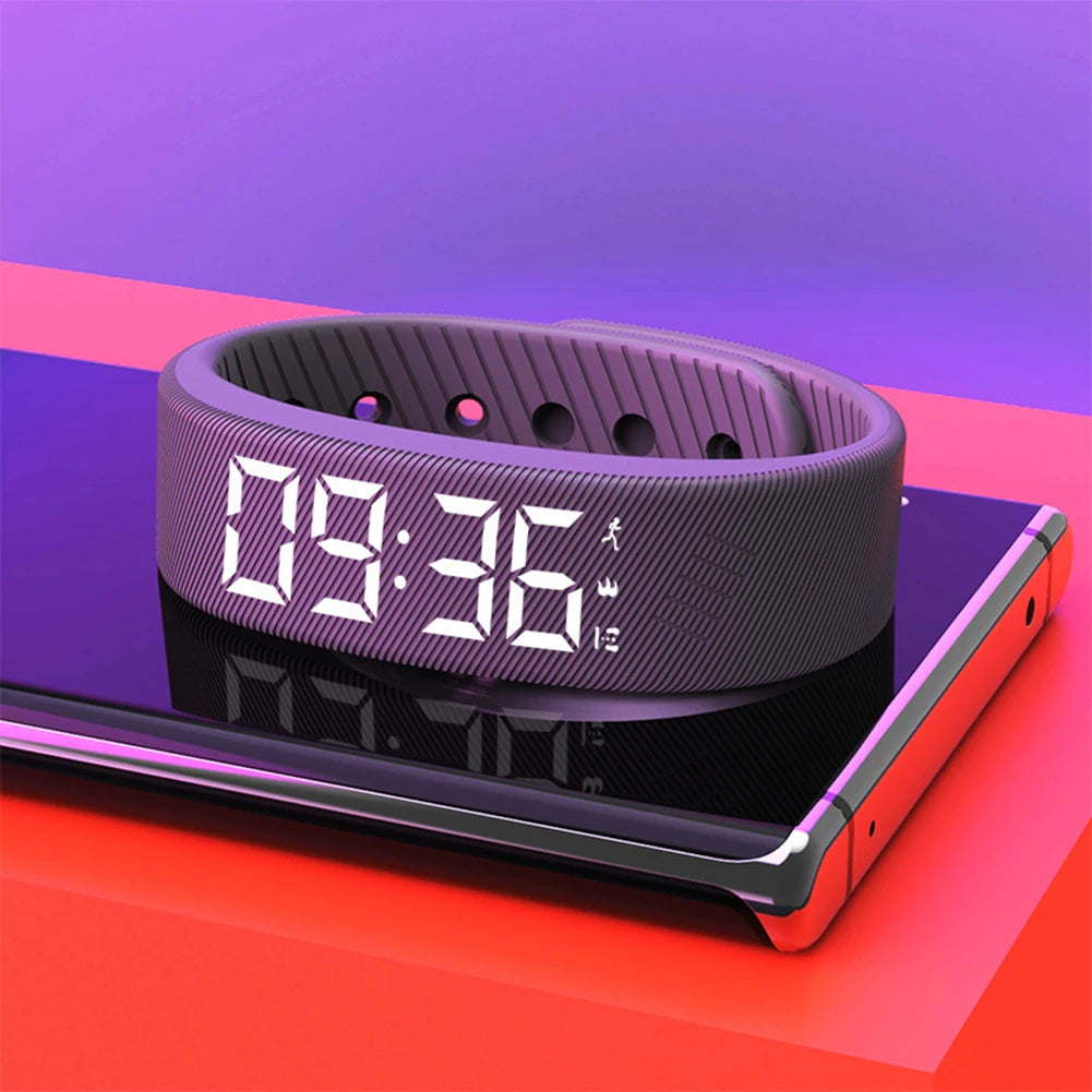 LED Digital Smart Wristbands Waterproof Smart Clock Smartband With Running Pedometer Monitor Smart Band Vibration Alarm Reminder Oasis Select