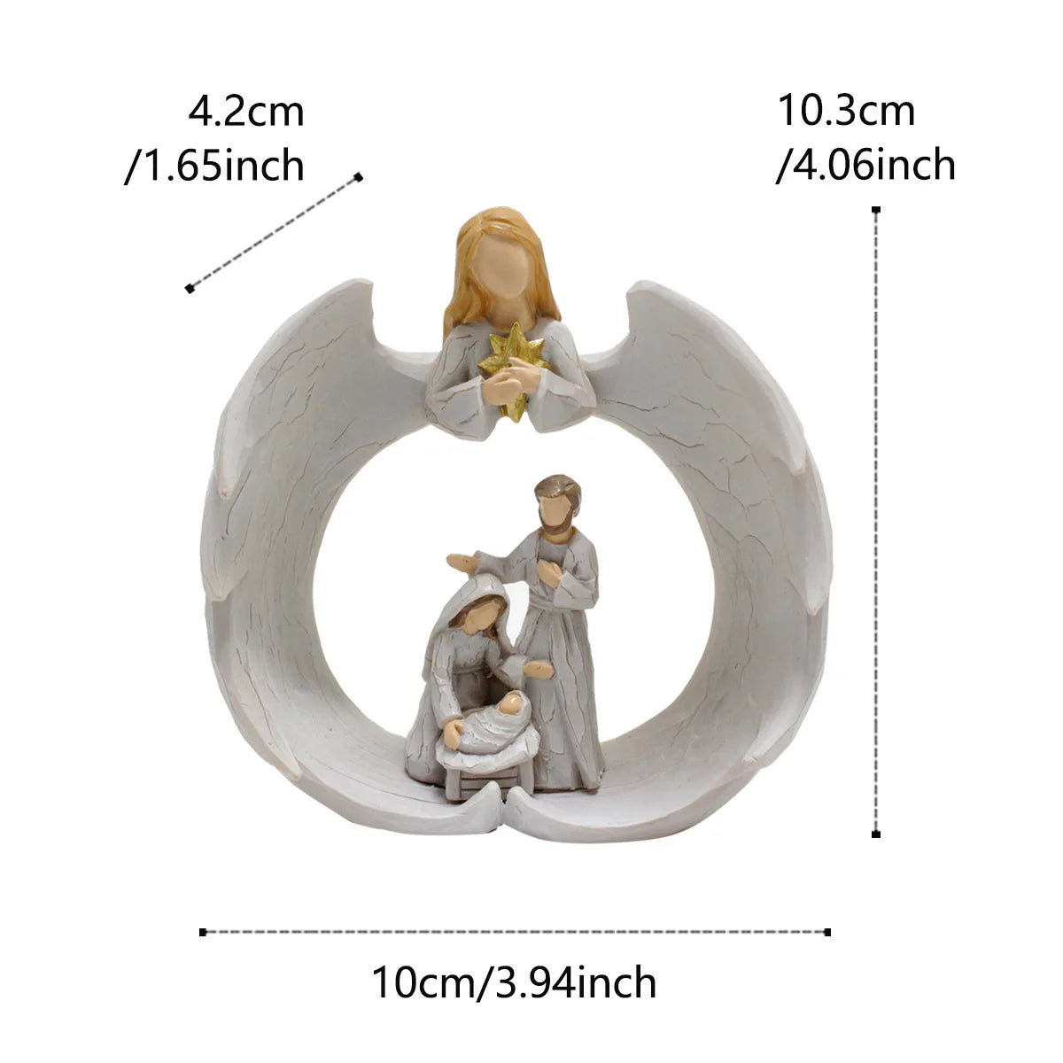 Angel Ornament Home Garden Ornament Creative Jesus Ornament Home Decor Oasis Select Angel 14X14X8CM