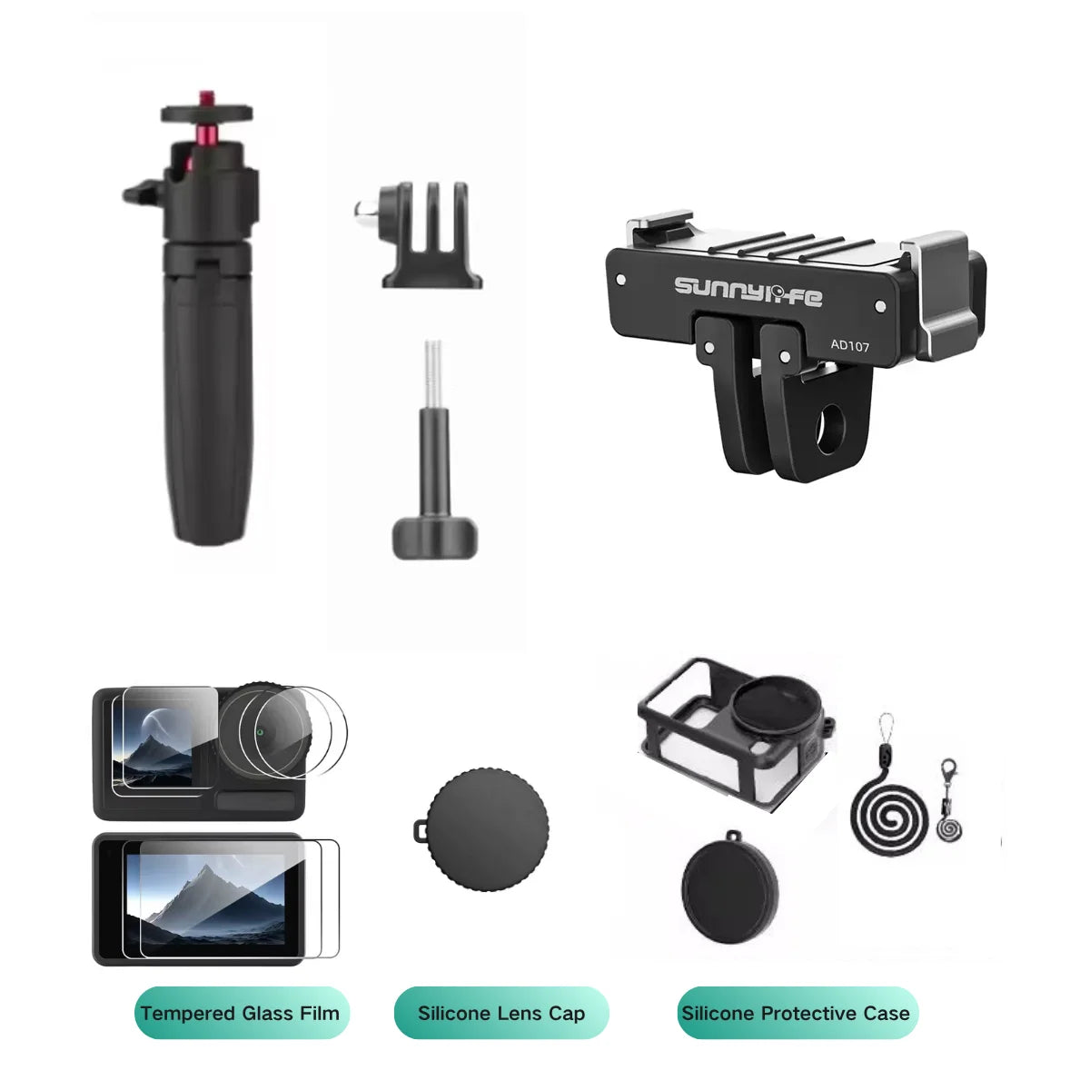 Desktop Selfie Stick & Tripod Extension Pole for DJI Action 6