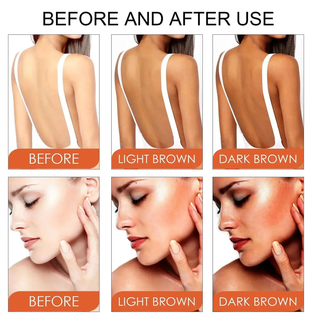 EELHOE Tanning Cream Face Body Long Lasting Bronzer Skin Tanner Suntan Protect Radiation Nourishing Natural Self-Tanning Lotion Oasis Select