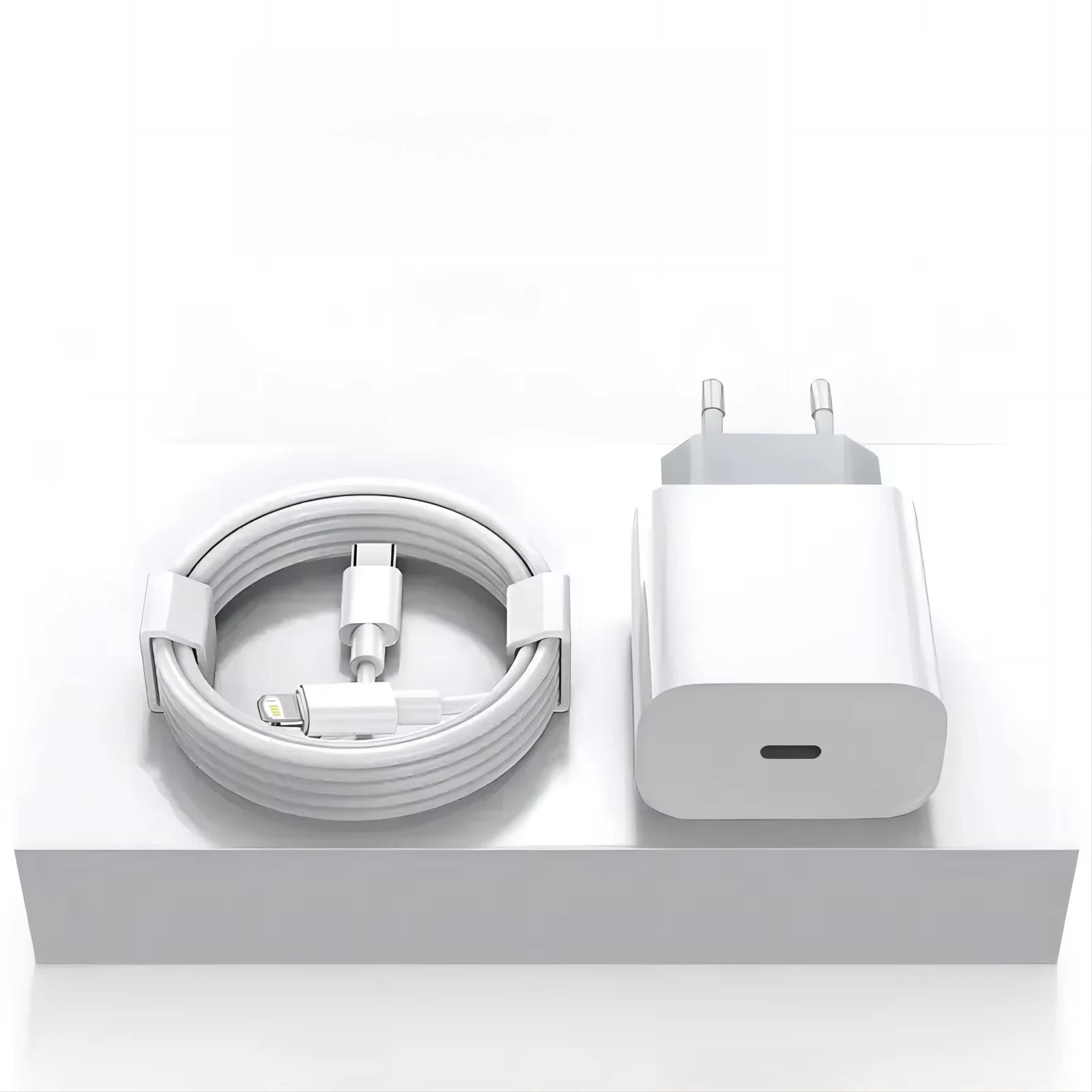 PD 20W Fast Charging EU Charger Plug with 1M/3FT Cable for iPhone iPad Oasis Select EU