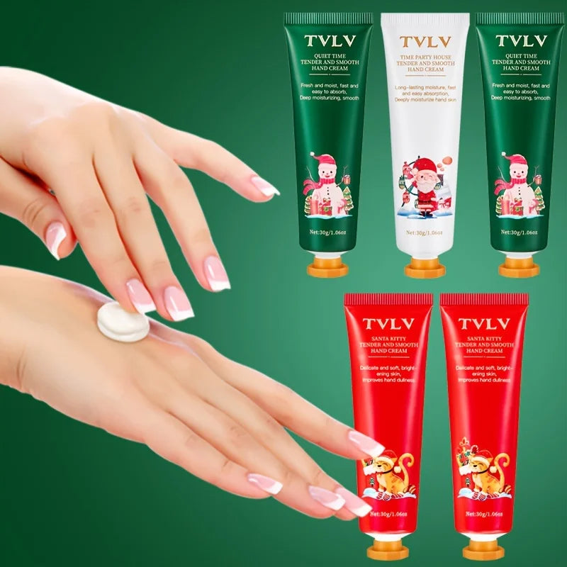 5pcs Christmas Hand Cream, Moisturizing Hand Cream Kit, Autumn And Winter Hand Cream, Moisturizing And Hydrating Hand Cream Gift Oasis Select