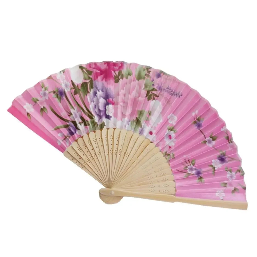Colorful Bamboo Folding Fan – Wedding Gift & Photo Prop Decorative Folding Fan Oasis Select D