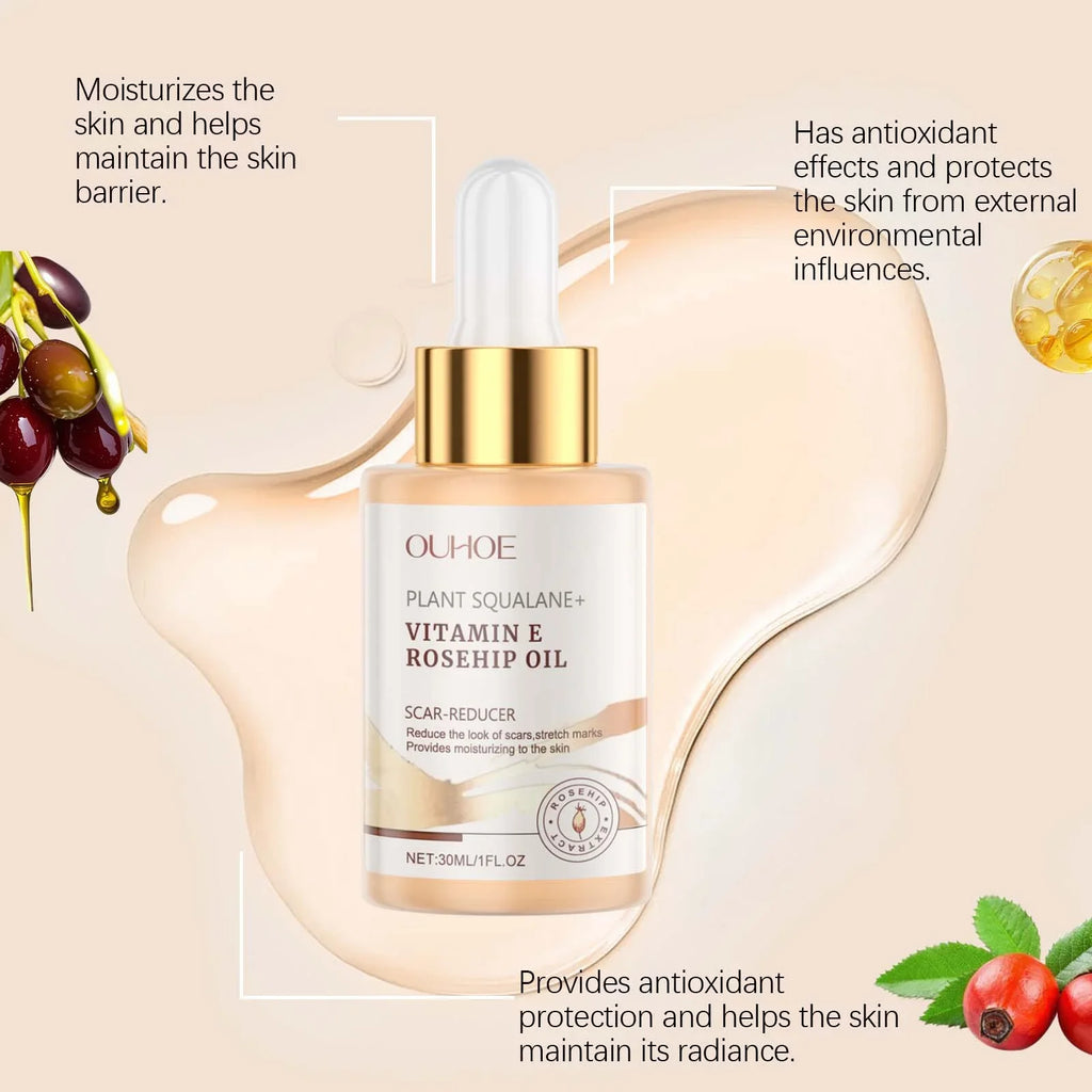 Moisturizing Squalane Rosehip Face Oil Lifting Firming Fade Fine Lines Smoothing Nourishing Skin Rejuvenation Facial Care Oil Oasis Select