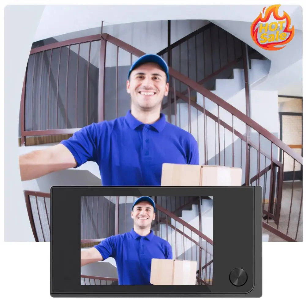 3.5 Inch Peephole Door Video Camera 120° Wide View Angle 1MP Wireless Video Doorbell Peephole Viewer Outdoor Monitor Smart Home Oasis Select