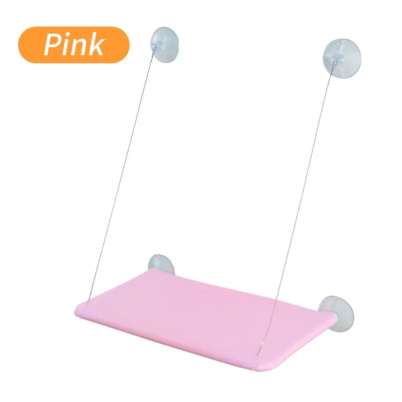 Cat Hammock Beds With Mat Cat Bed Hanging Window Shelf Seat For Cats Comfortable Pet Nest Pet Accessories Bed for Cats Supplies Oasis Select Pink