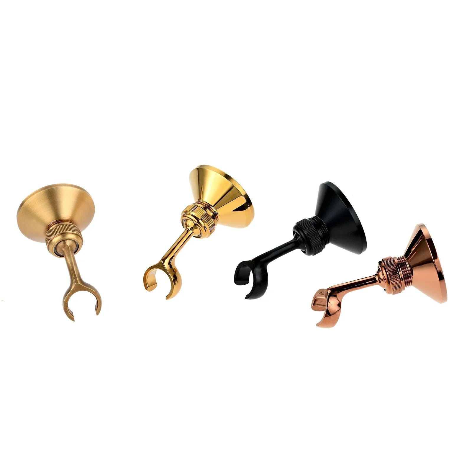 Brass Wall-Mounted Shower Head Holder | Adjustable Bracket