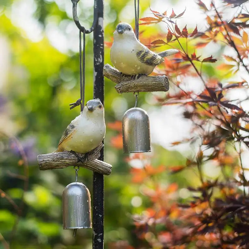 Bird Wind Chimes Resin Bell Pendants Decorative Villas Courtyards Rural Artistic Retro Gardens Sundries European Style Oasis Select