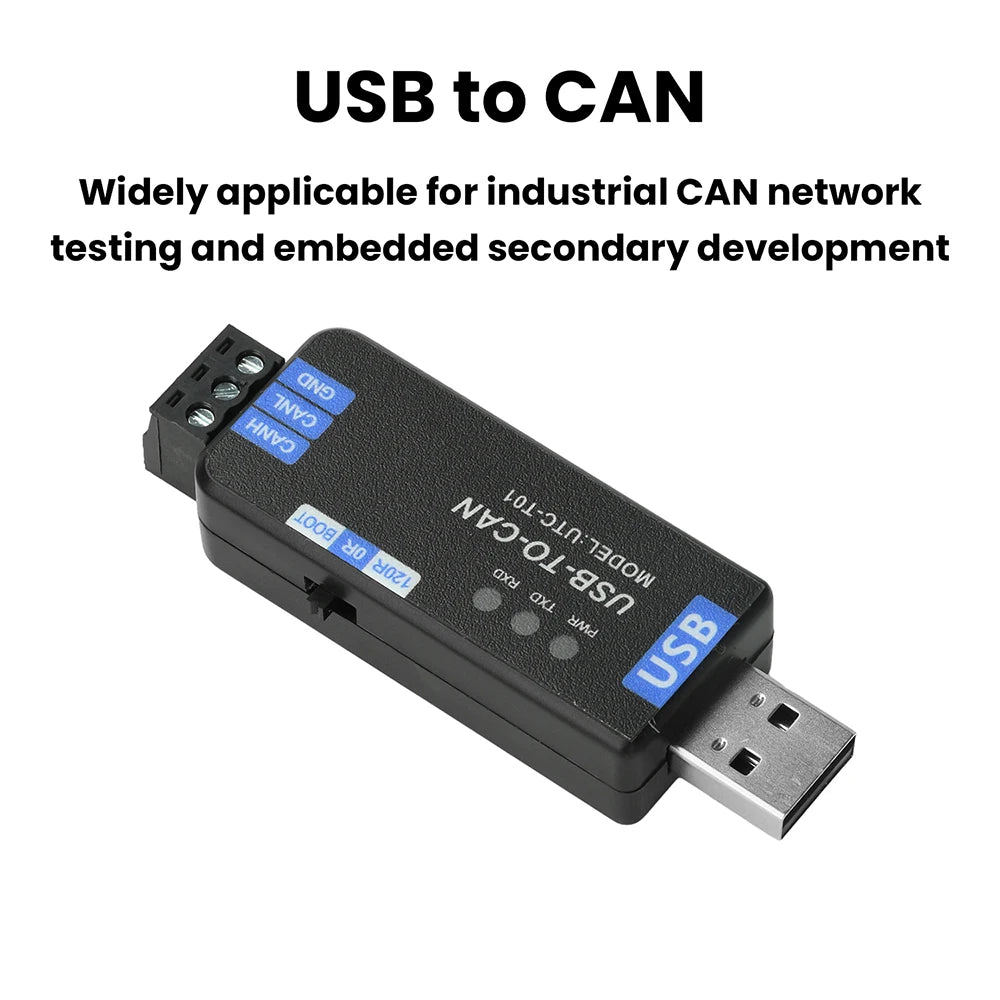 USB to CAN Converter Adapter CAN Bus Analyzer Communication Module CAN 2.0A Protocol Support Industrial Tester Oasis Select