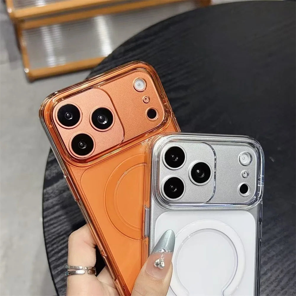 Anti-Fall Phones Case Magnetic Transparent Protective Case For IPhone 17Air 17Promax 16 Plus 15 14pro 13 Wear-resistant Shell Oasis Select