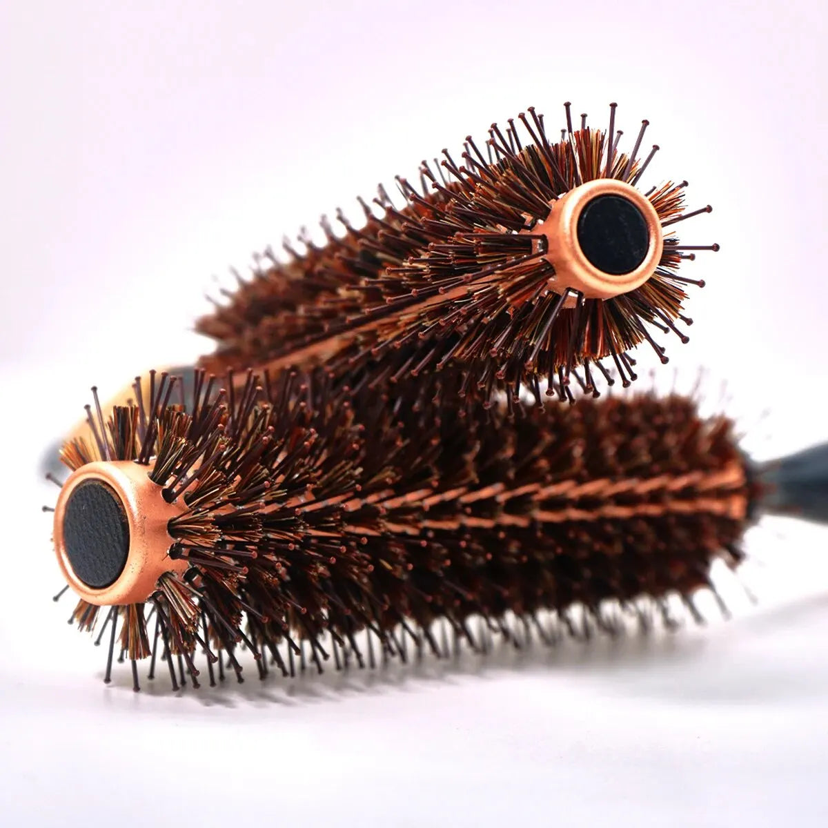Wood Handle Boar Bristles Round Brush Hair Curly Comb Pro Hair Brush Anti Static Brush Teasing Brush Hairdresser Styling Tools Oasis Select