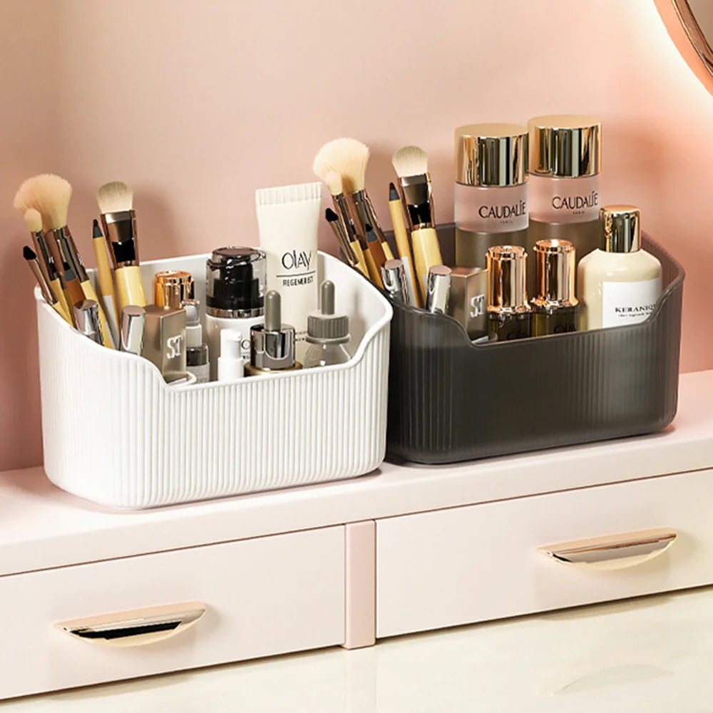 Desktop Cosmetics Storage Box Toiletries Cotton Swab Container Bathroom Accessories Brushes Makeup Organizer Case Lipsticks Box Oasis Select