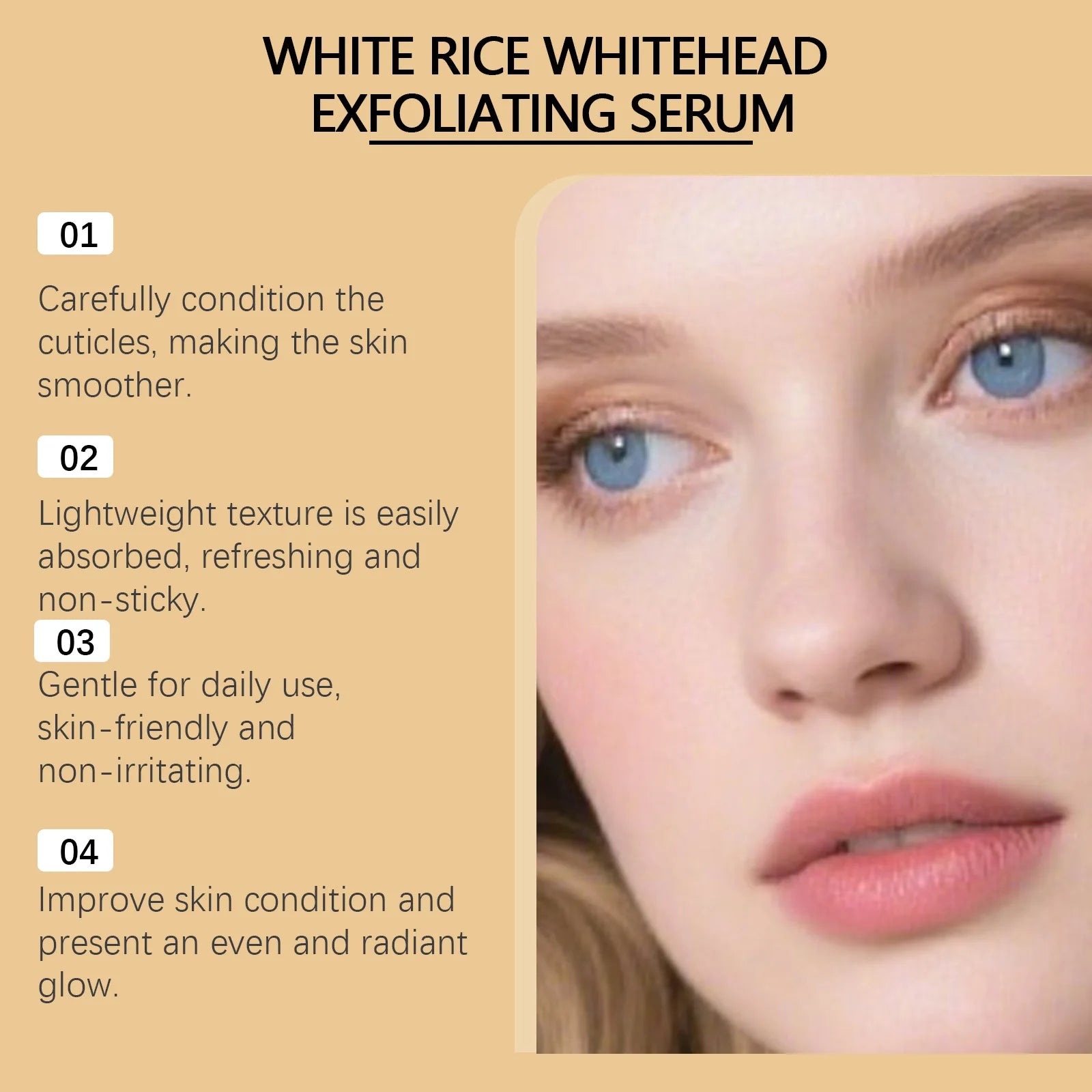 Rice Exfoliating Serum AHA PHA Arbutin Gentle Exfoliation Brightening Smooth Skin Pore Care Dead Skin Remover Daily Use 50ml Oasis Select