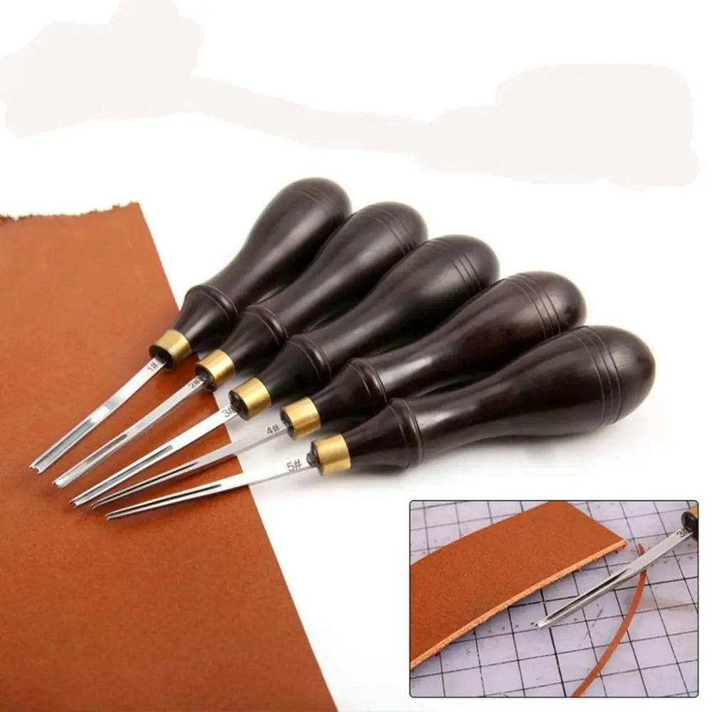 Leather Edge Beveler – Wooden Handle Skiving Tool for Crafters Leather Crafting Tool Oasis Select