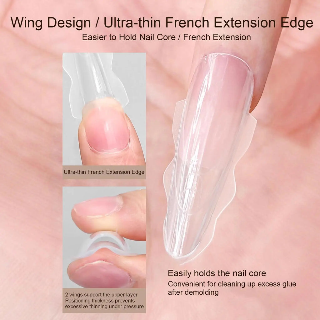 Nail Forms 180Pcs Building Nail Mold Tips Nail Extension Form Full Cover Nails Art Extend Builder Mold False Manicure Tool Oasis Select