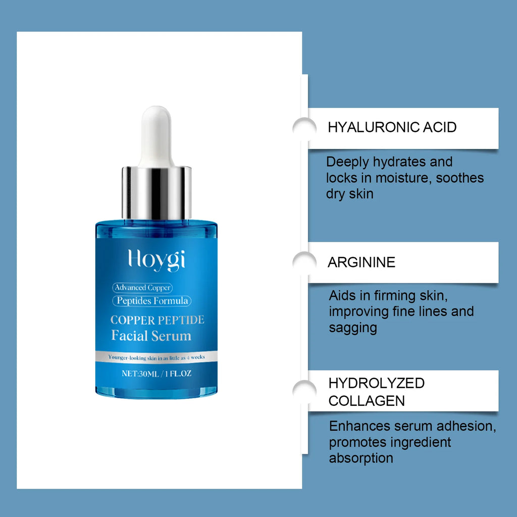 Copper Peptide Facial Serum – Hydrating & Moisturizing Essence Face Serum Oasis Select