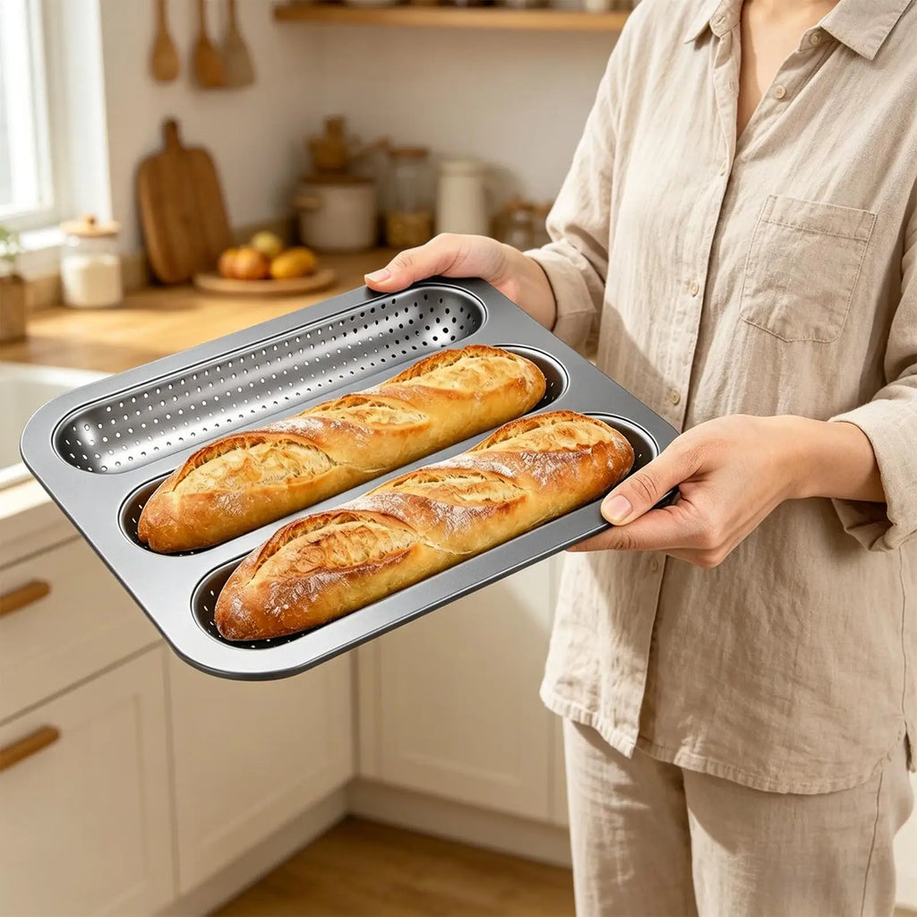Bread Loaf Pan Baking Molds Bread Mould Grade Baguette Bake Tray Anti-scalding Non-stick Oven Tool Kitchen Baking Molds Oasis Select
