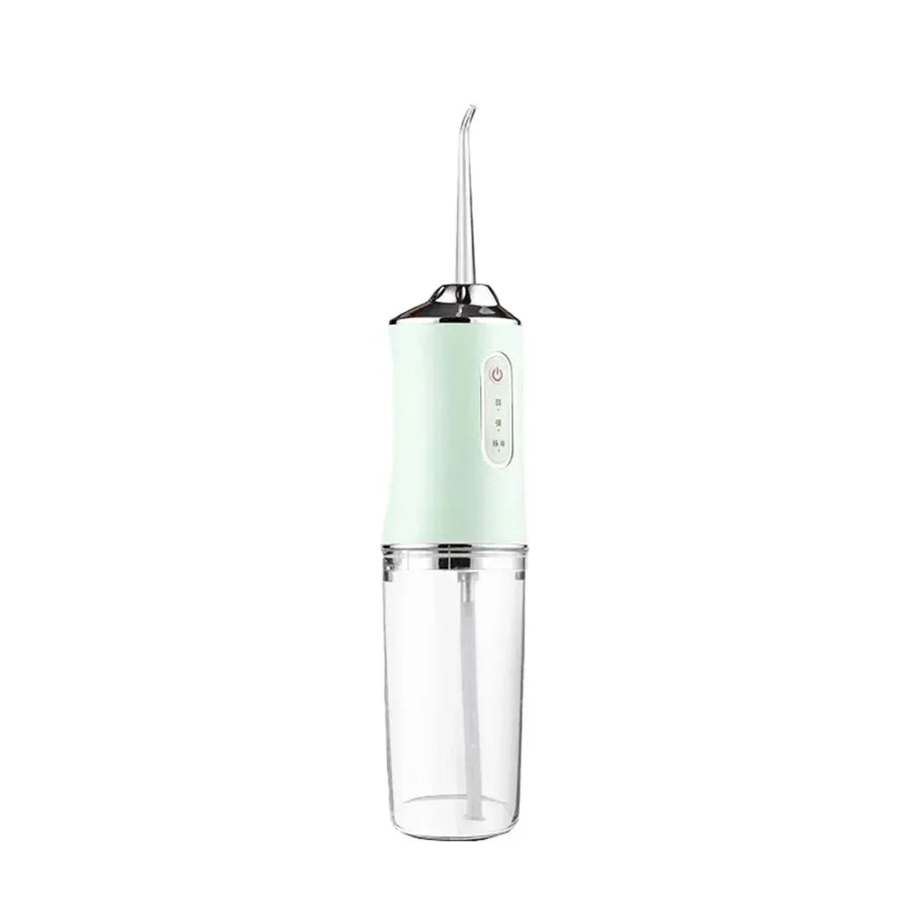 Smart Electric Oral Irrigator Water Flosser Portable 3 Modes Rechargeable Dental Water Jet Teeth Cleaner Oasis Select green