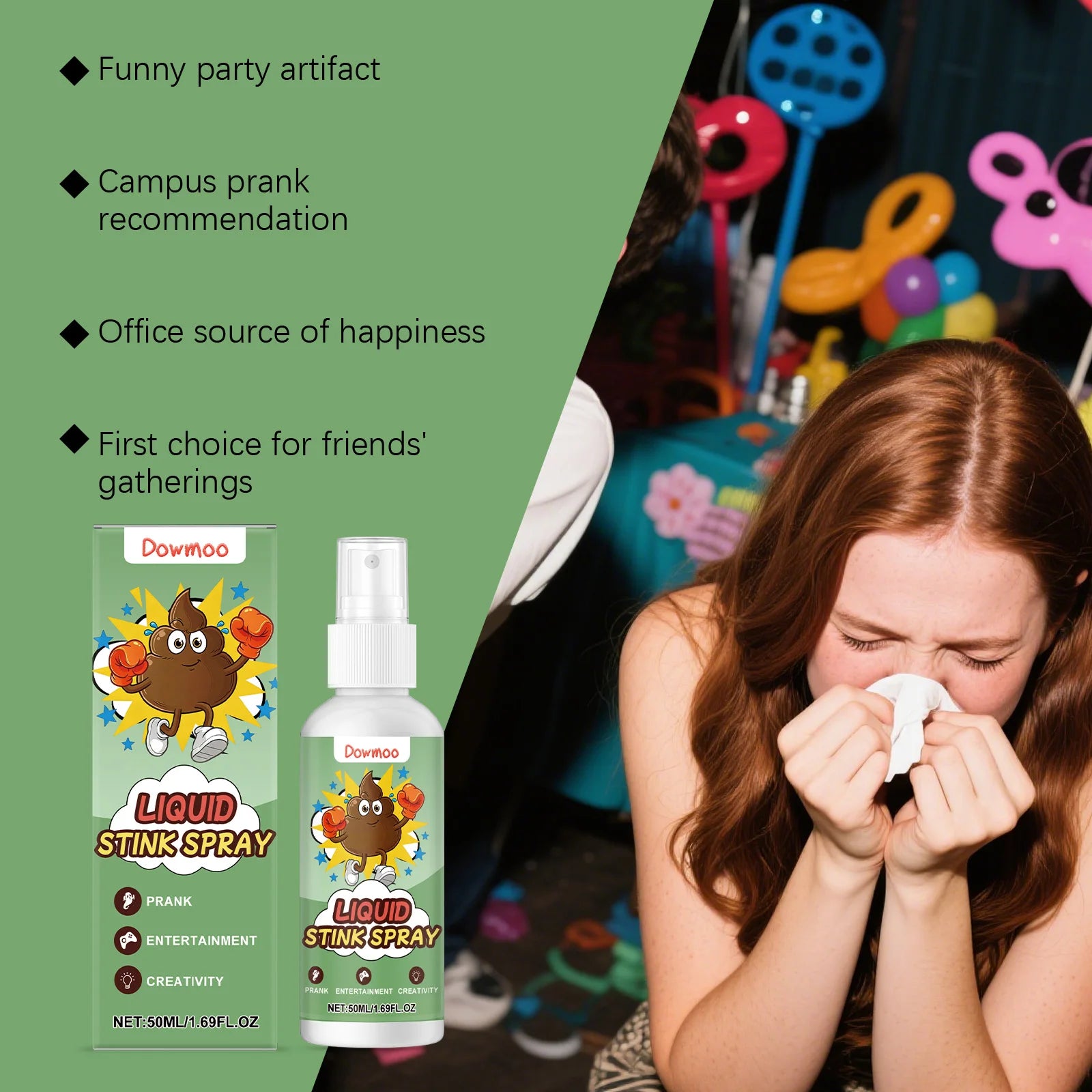 Fart Spray Prank Stink Bomb Gag Gift Funny Novelty Toy Adults Friends Party Halloween April Fools Day Practical Joke Supplies Oasis Select