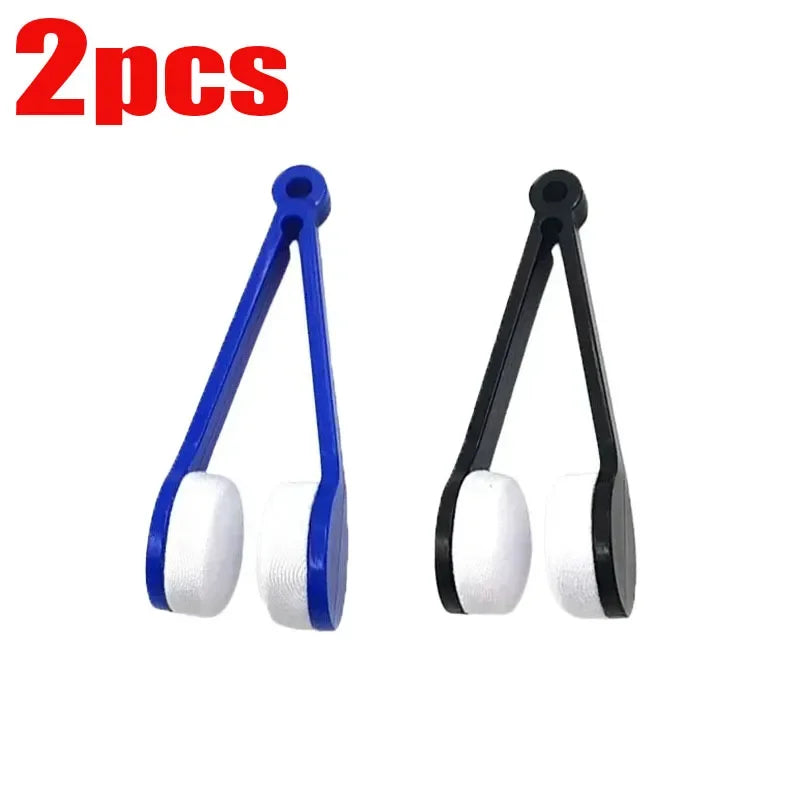 1-10pcs Glasses Cleaning Wiper Portable Multi Functional Mini Glasses Cleaning Brush Sunglasses Glasses Microfiber Wiping Tool Oasis Select Blue Black 2pcs