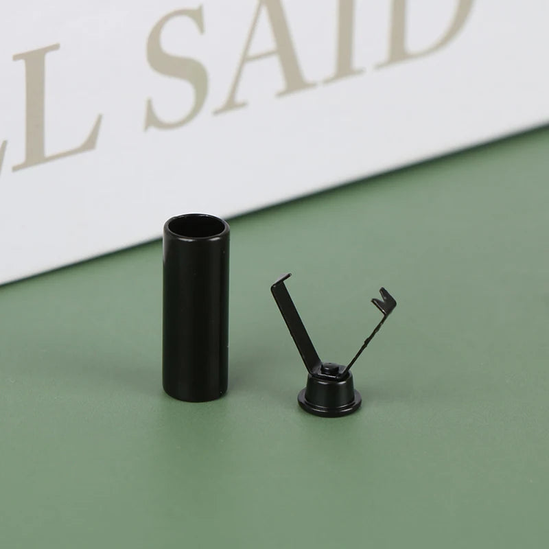 10Pcs Diy Metal Aglets Shoelace Cylindrical Tips Head Tip Protector Card Rope Buckle For Clothing Sweater Hat Rope Head Buckle Oasis Select Black