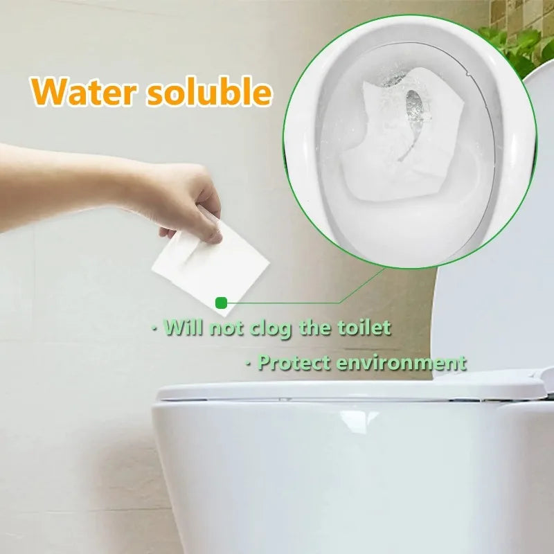 Travel Portable Disposable Toilet Seat Cover Water Soluble Degradable Waterproof Hotel Bathroom Toilet Mat Hygiene Supplies Oasis Select