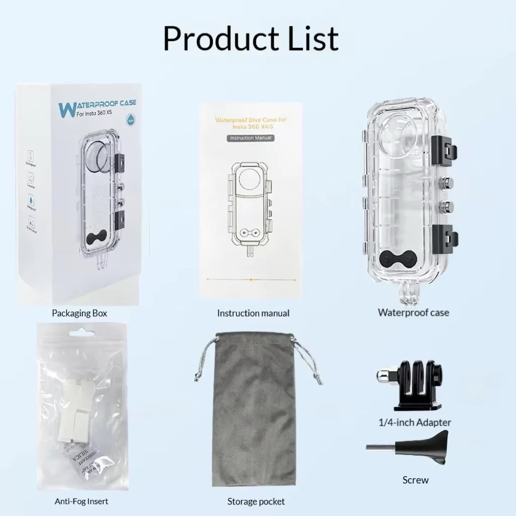Insta360 X5 Invisible Dive Case – 60M Waterproof Housing