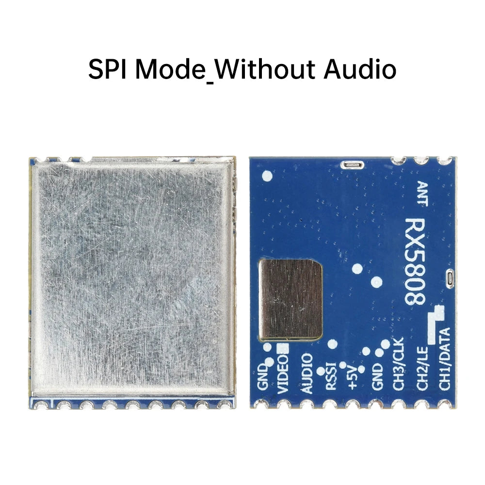 RX5808 4.9G-5.8G Audio Receiver SPI Control Wireless Audio Video Receiving Module for FPV Systems RC DIY Electronic Kit Oasis Select SPI-without audio