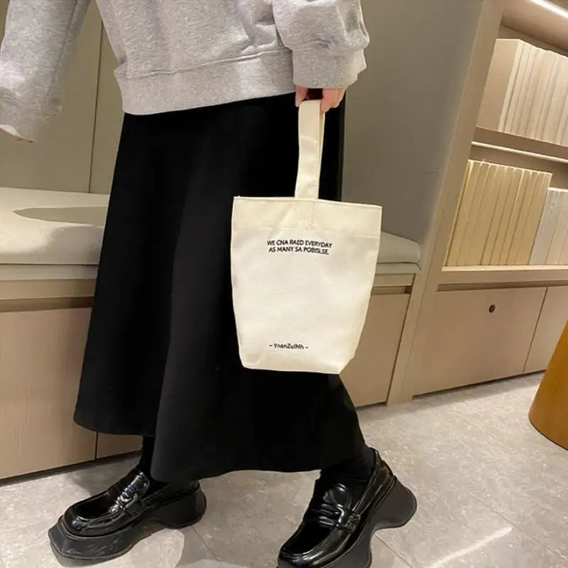 Simple Casual Handbags Canvas Shoulder Crossbody Bags Large Capacity Shopper Bag Letters Shoulder Crossbody Bags Purse Oasis Select