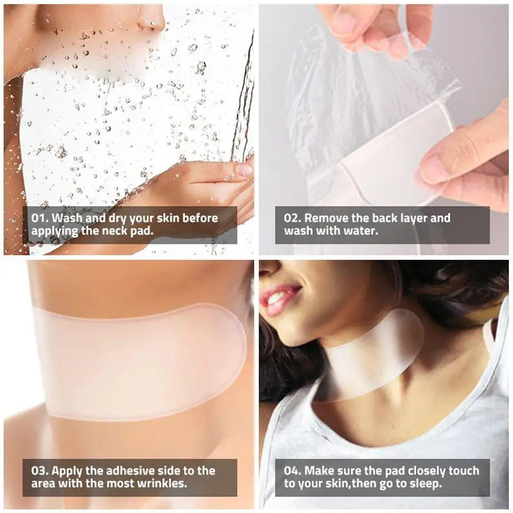 Silicone Transparent Anti Wrinkle Patches for Chest Neck Lift Tapes Pads Forhead Eye Checklift Reusable Use at Work or Sleeping Oasis Select