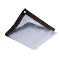 2x4m/2m Clear Waterproof Tarp Transparent Poly Tarpaulin Anti Tear Cover with Rustproof Grommets for Patio Garden Chicken Coop Oasis Select 2x2m