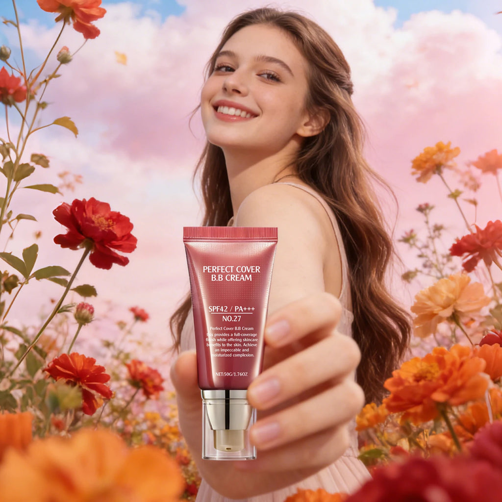 Perfect Cover BB Cream Full Coverage Oil Control Brighten Skin Tone Fading Blemishes Lightweight Natural Makeup Face Concealer Oasis Select