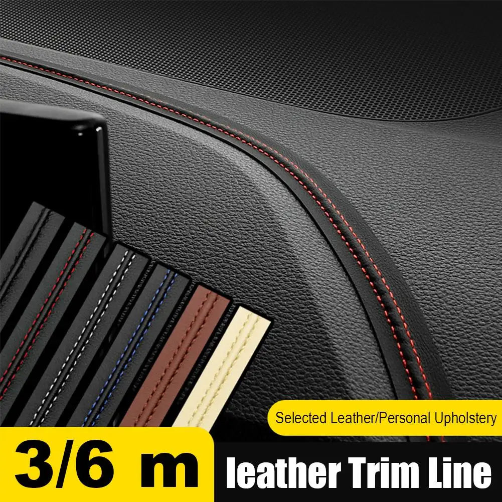 Car PU Leather Trim Strips – Dashboard & Console Decoration