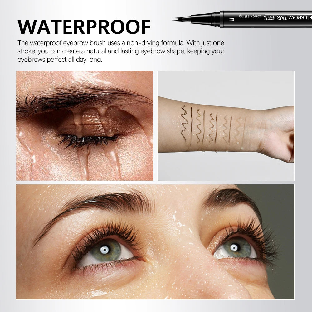Waterproof Eyebrow Pen Perfect Eyebrows Brown Eyebrow Pencil Makeup Brushes Eye Brow Pencil Eyeliner For Water Resistant Set Oasis Select