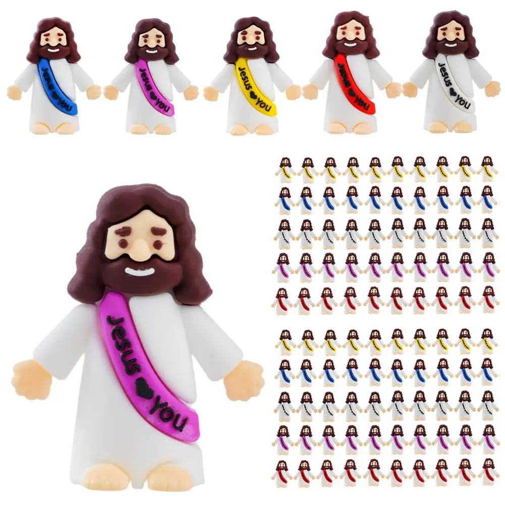 Easter Jesus Toys Easter Mini Jesus Figurines Decorative Multifunctional Party Favors Sunday School Craft Multiple specification Oasis Select
