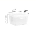 1pc data cable storage box with lid, charger, USB flash drive, headphone storage container, miscellaneous sorting box Oasis Select transparent-S