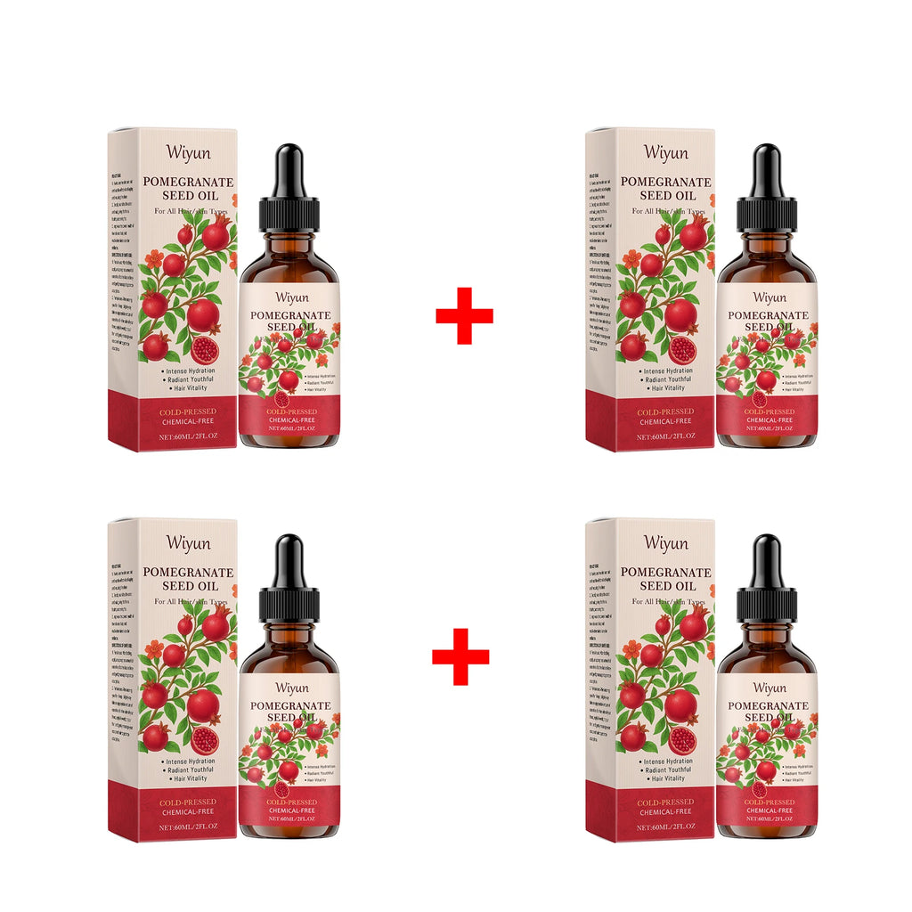 Pomegranate Seed Oil for Hair Skin Care Nourishing Scalp Increase Skin Elasticity Reduce Dryness Smoothing Cold-Pressed Body Oil Oasis Select 4pcs