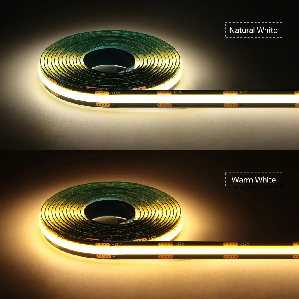 12v Dimmable Black PCB COB LED Light Strip with Double Touch Sensor,For Soundproof Panel Cabinet Wall Embedded Decor Night Lamp Oasis Select