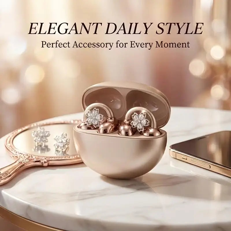 SU 1Pairs DIY Headphone Diameter Buckle Zircon Decorative Headphone Decoration Clip Removable Easy To Install Earbud Accessories Oasis Select