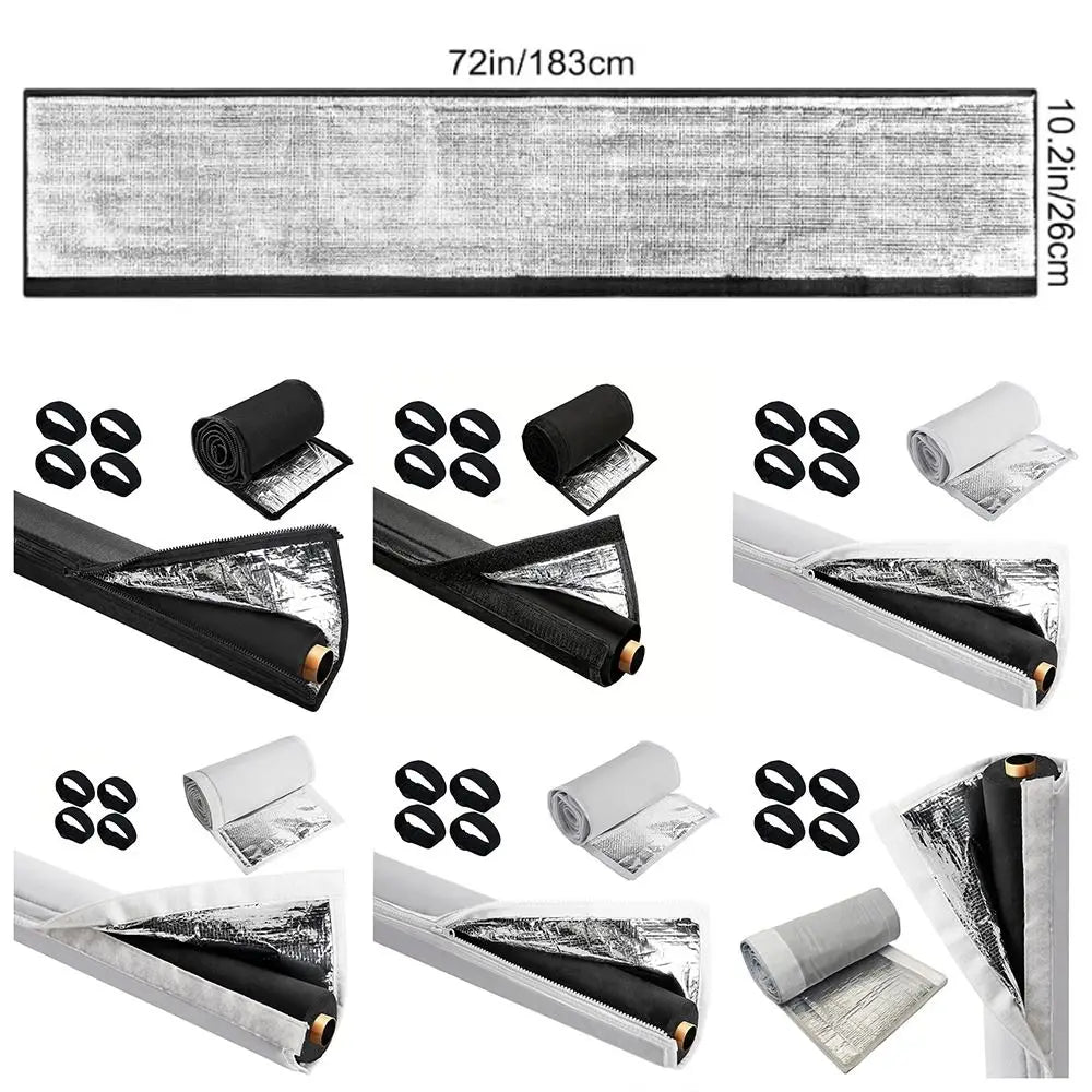 3 Layer Oxford Cloth HVAC Copper Pipe Insulation Cover Zipper Flexible Air Conditioning Pipe Protective Sleeve Oasis Select